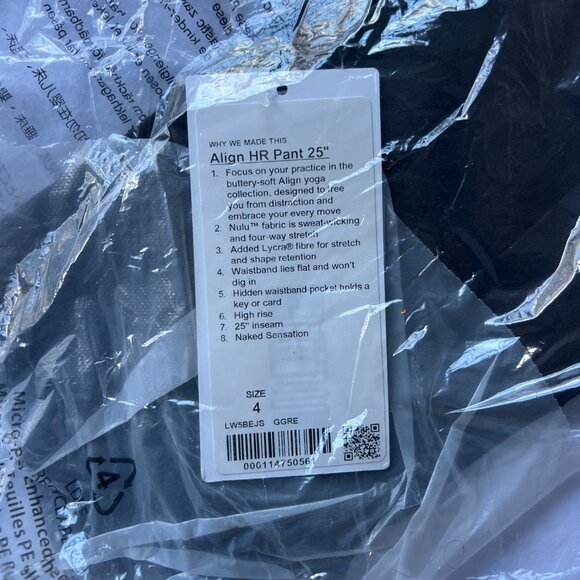 New Lululemon Align Pant 25" Graphite Grey Size 4 - Picture 3 of 4
